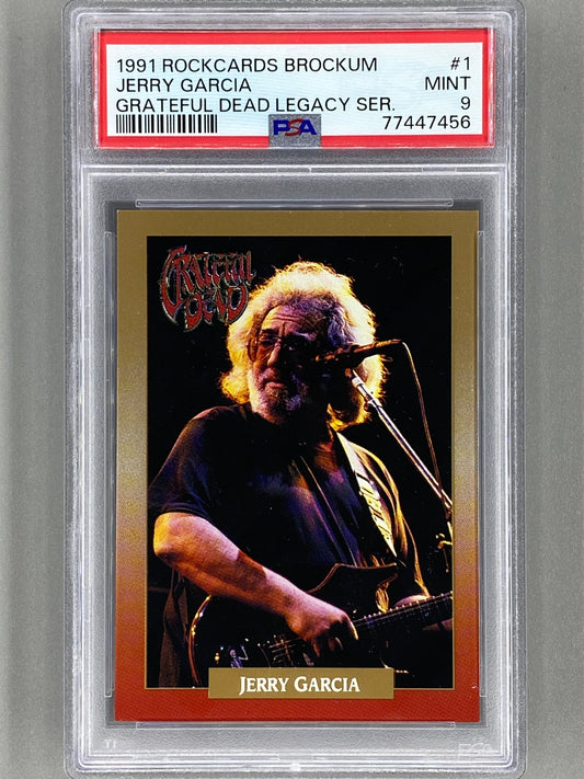 1991 Brockum Rockcards #1 Jerry Garcia Grateful Dead Legacy Series PSA 9 - Pop 16 - 2 Higher (Music)