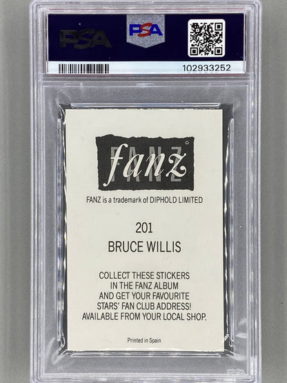 1988 Fanz #201 Bruce Willis Rock/Pop Stars Stickers PSA 8 - Pop 6 (Music)
