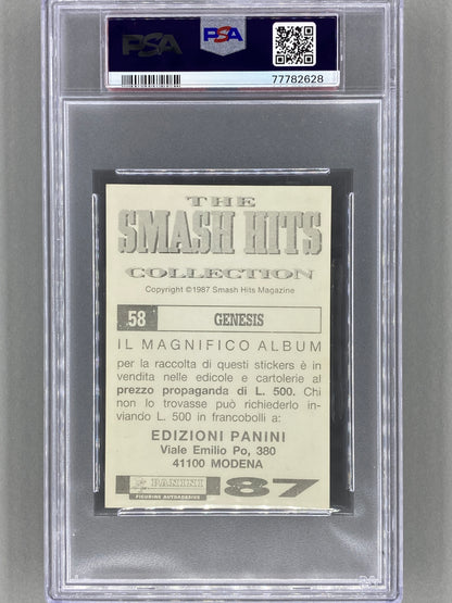 1987 Panini #58 Genesis Smash Hits Collection Italian PSA 6 - Pop 1 (Music)