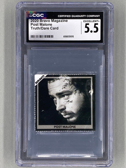 2020 Bravo Post Malone Truth / Dare Card (Germany) CGC 5.5 Pop 1 (Music)