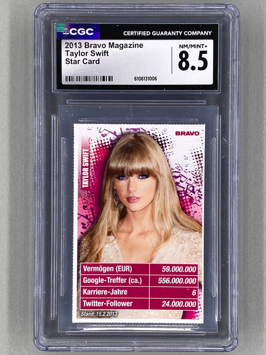 2013 Bravo Taylor Swift Star Quartett Card (Germany) CGC 8.5 Pop 1 (Music)