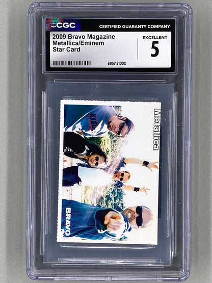 2009 Bravo Eminem / Metallica Star Card (Germany) CGC 5 Pop 1 (Music)