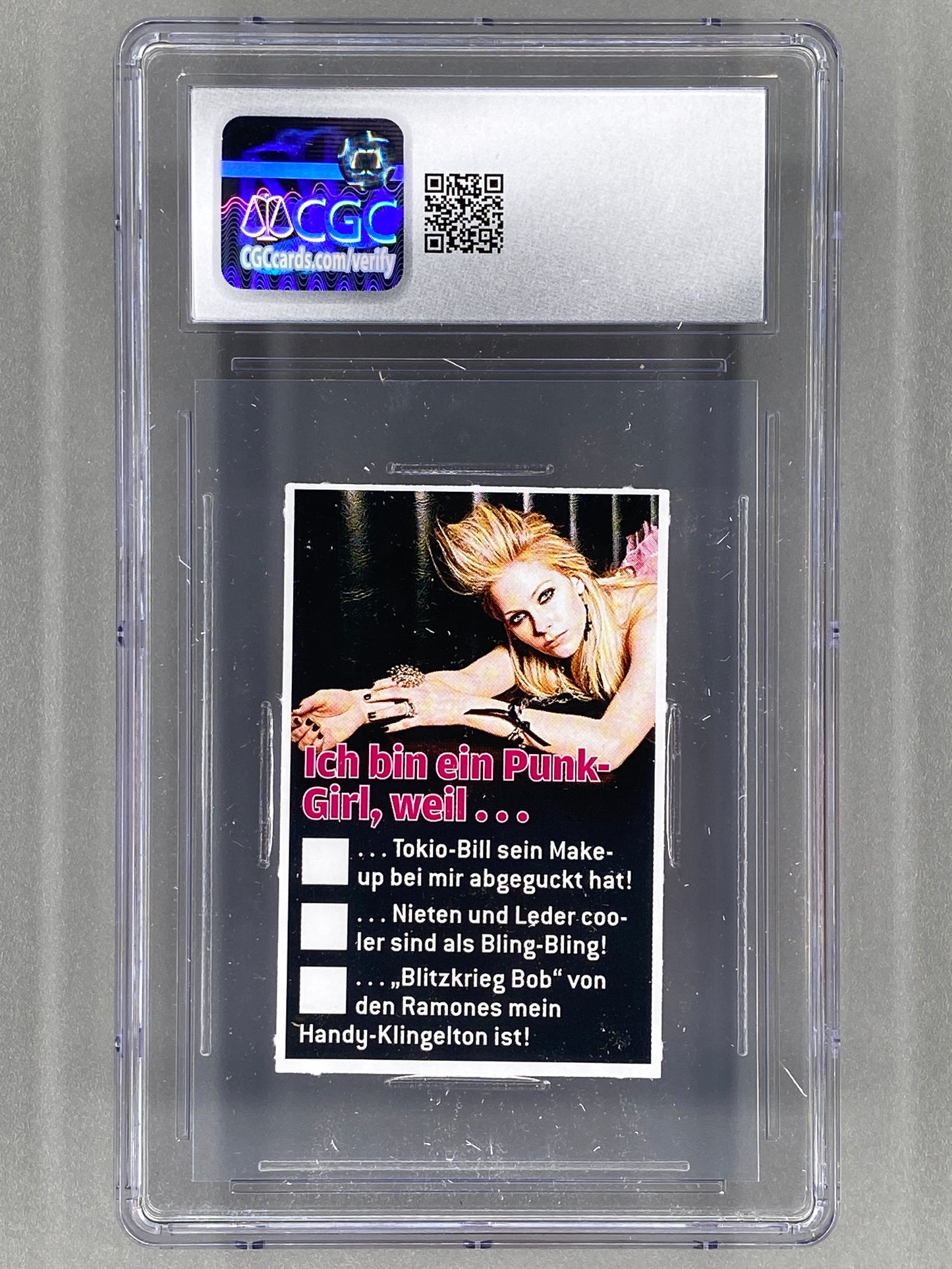 2007 Bravo Avril Lavigne Star Card (Germany) CGC 8.5 Pop 1 (Music)