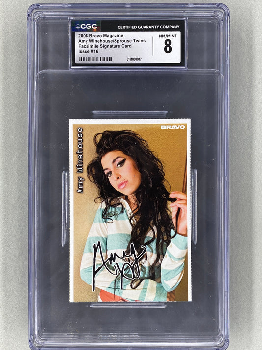 2008 Bravo Nr 16 Amy Winehouse / Sprouse Twins Autogrammkarten (Germany) CGC 8 Pop 1 (Music)