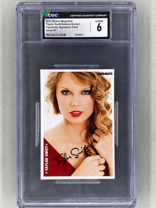 2011 Bravo Nr 7 Taylor Swift / Selena Gomez Autogrammkarten (Germany) CGC 6 Pop 1 (Music)