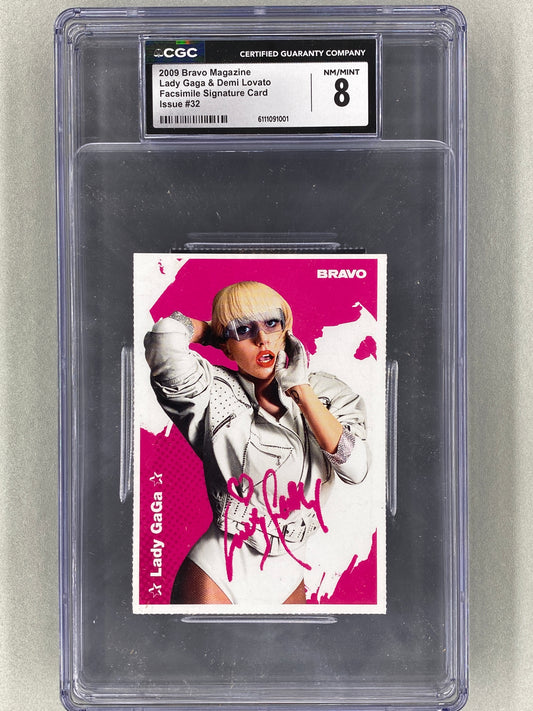2009 Bravo Nr 32 Lady Gaga / Demi Lovato Autogrammkarten (Germany) CGC 8 Pop 1 (Music)