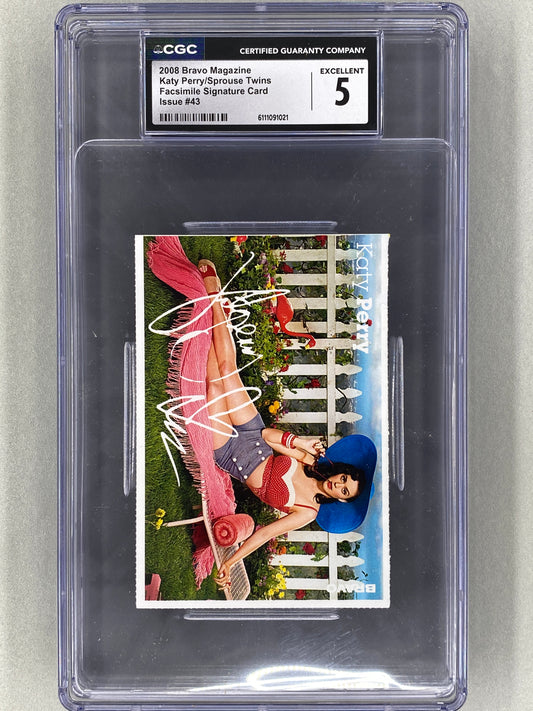 2008 Bravo Nr 43 Katie Perry / Sprouse Twins Autogrammkarten (Germany) CGC 5 Pop 1 (Music)