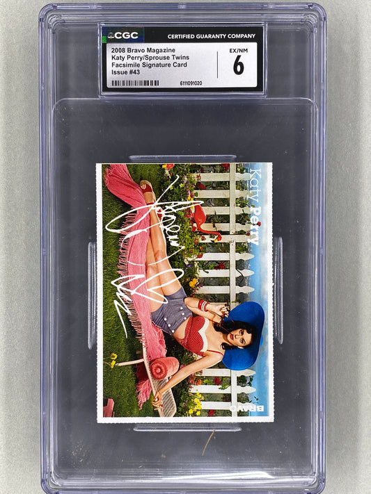 2008 Bravo Nr 43 Katie Perry / Sprouse Twins Autogrammkarten (Germany) CGC 6 Pop 1 (Music)