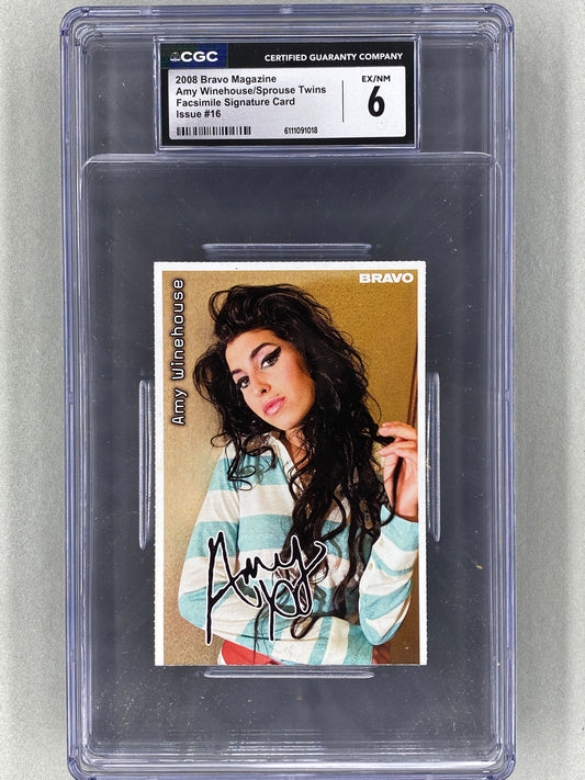 2008 Bravo Nr 16 Amy Winehouse / Sprouse Twins Autogrammkarten (Germany) CGC 6 Pop 1 (Music)