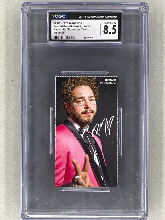 2019 Bravo Nr 5 Post Malone / Ariana Grande Autogrammkarten (Germany) CGC 8.5 Pop 1 (Music)