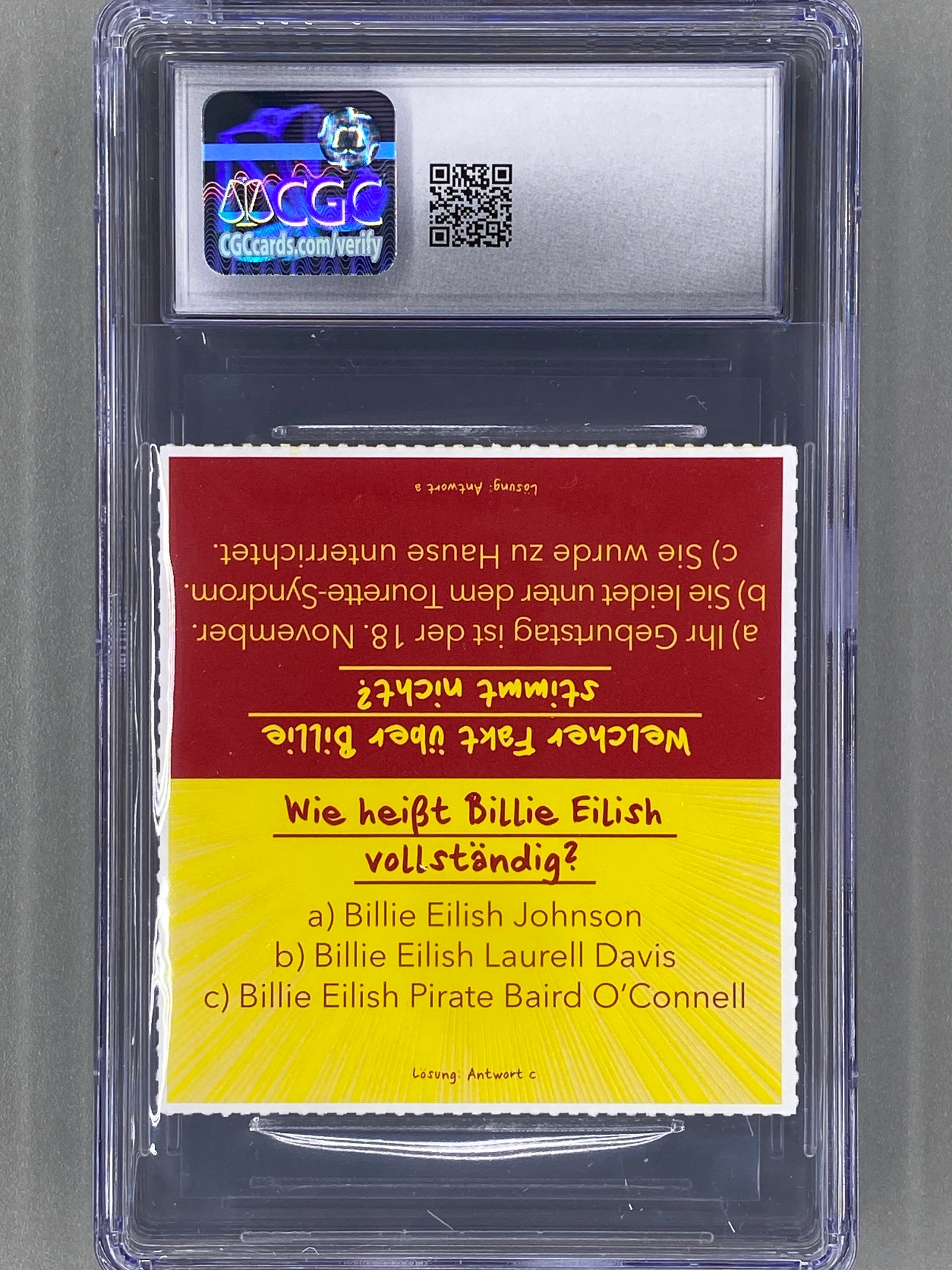 2021 Bravo Nr 8 Billie Eilish Star Card (Germany) CGC 8 Pop 1 (Music)