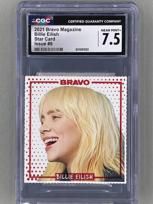 2021 Bravo Nr 8 Billie Eilish Star Card (Germany) CGC 7.5 Pop 1 (Music)