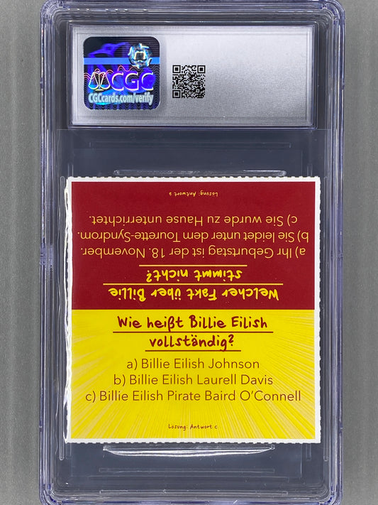 2021 Bravo Nr 8 Billie Eilish Star Card (Germany) CGC 7.5 Pop 1 (Music)