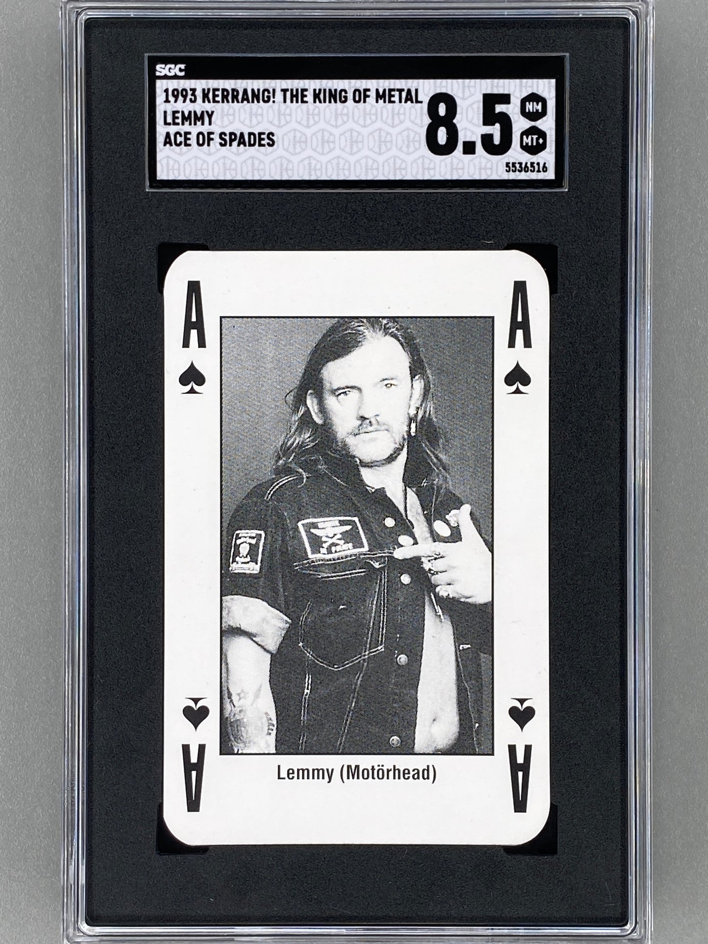 1993 Kerrang! Ace of Spades Lemmy Kilmister The King of Metal SGC 8.5 - Pop 1 (Music)