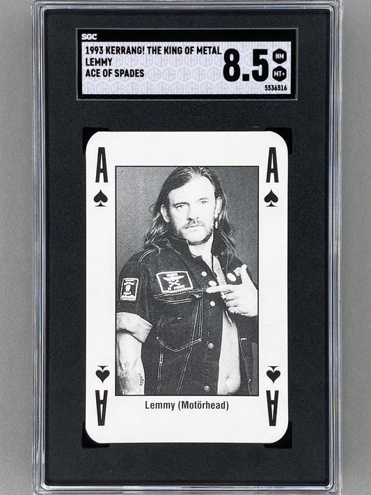 1993 Kerrang! Ace of Spades Lemmy Kilmister The King of Metal SGC 8.5 - Pop 1 (Music)