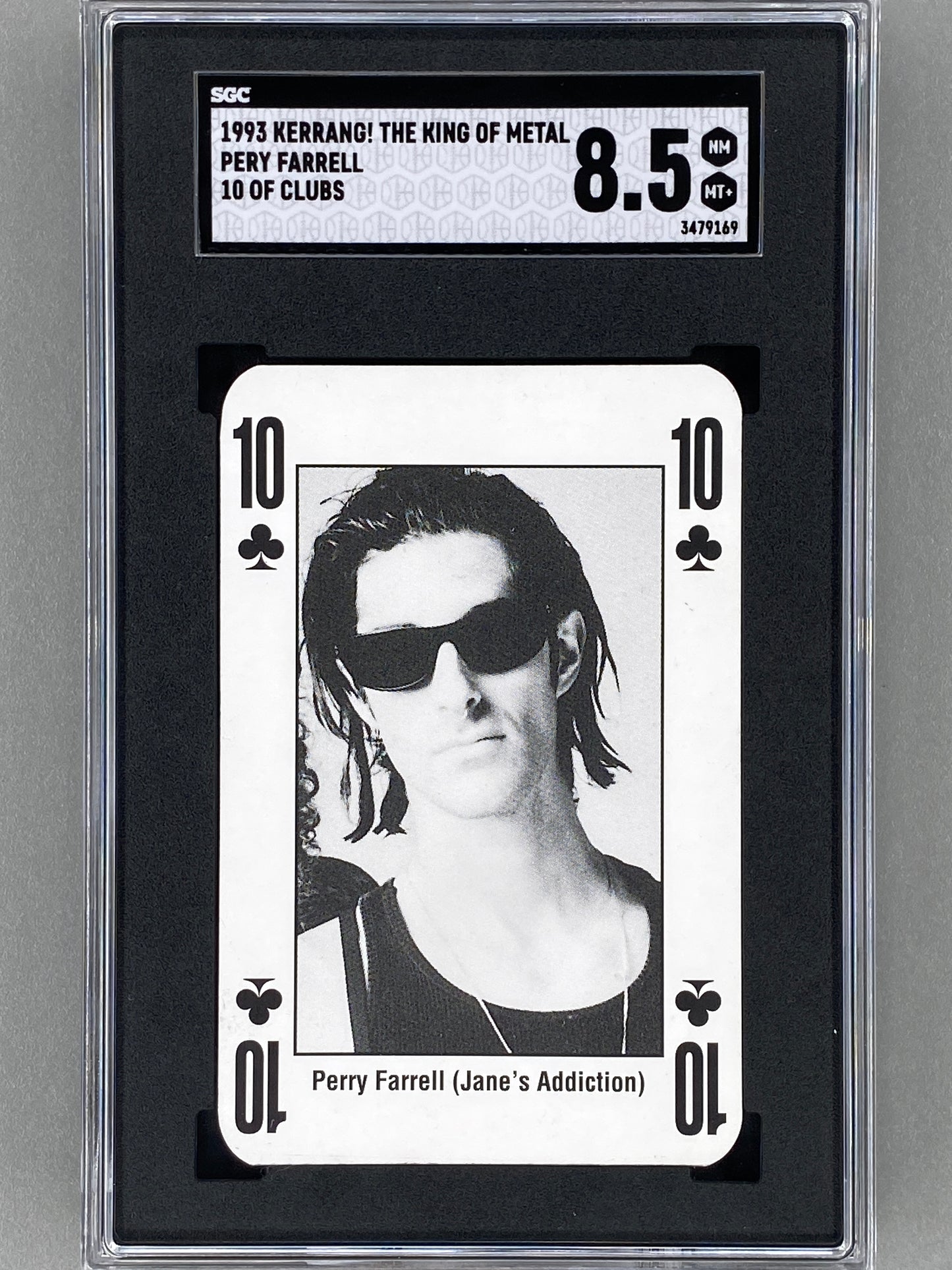 1993 Kerrang! 10 of Clubs Perry Farreii The King of Metal SGC 8.5 - Pop 1 (Music)