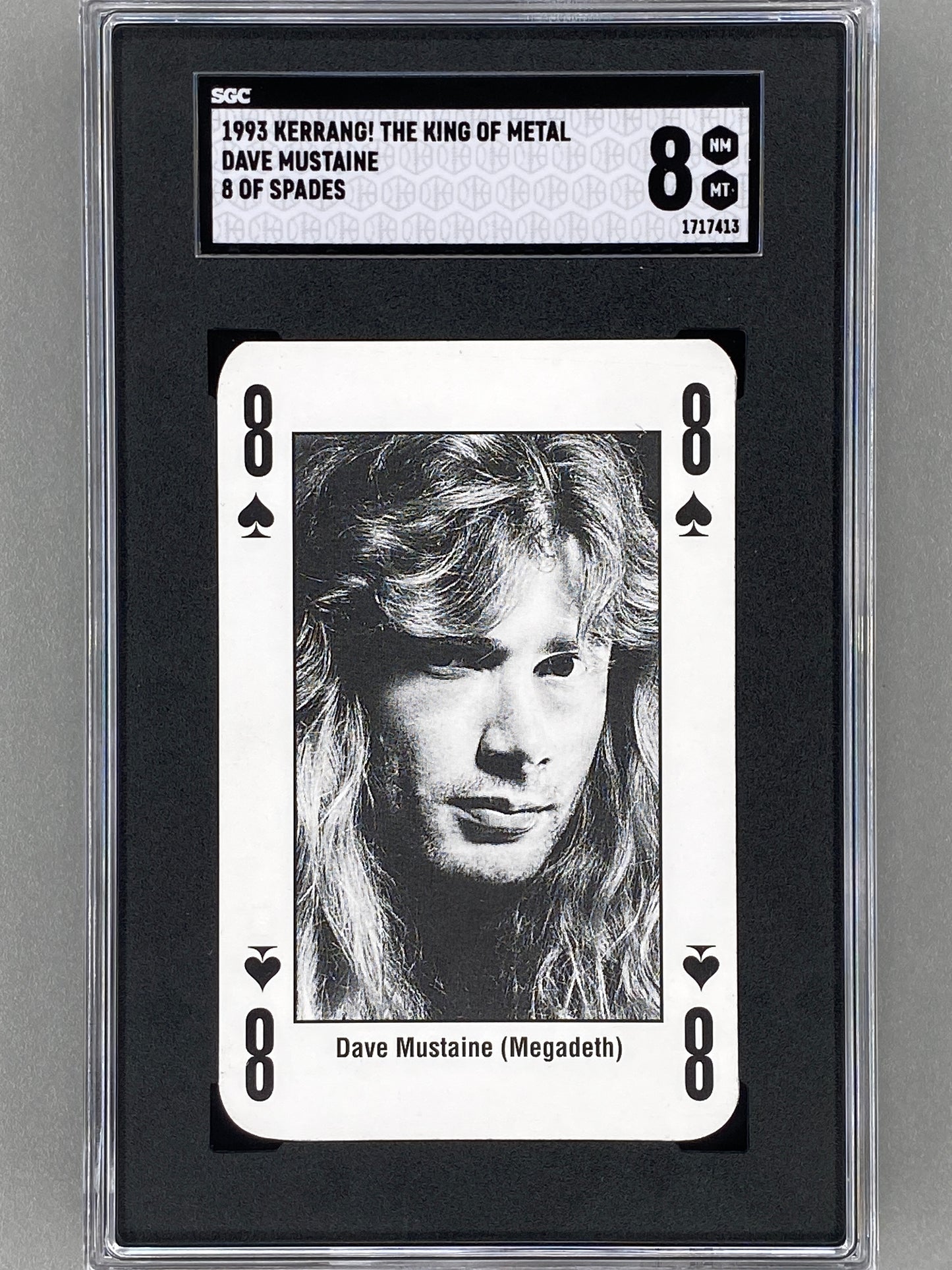 1993 Kerrang! 8 of Spades Dave Mustaine The King of Metal SGC 8 - Pop 1 (Music)