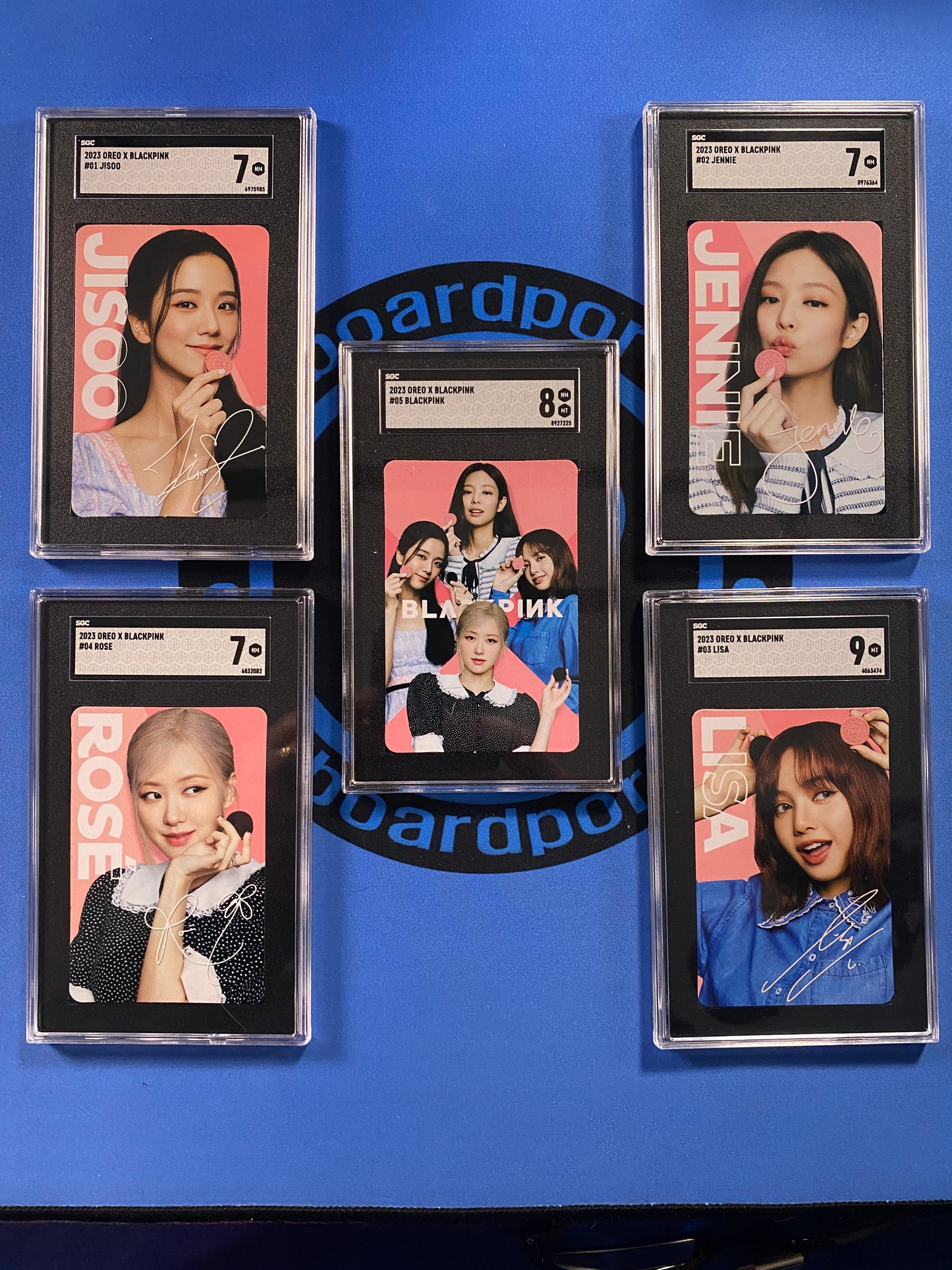 5 Card Lot - 2023 Oreo X #1-5 Blackpink SGC Graded (Music)
