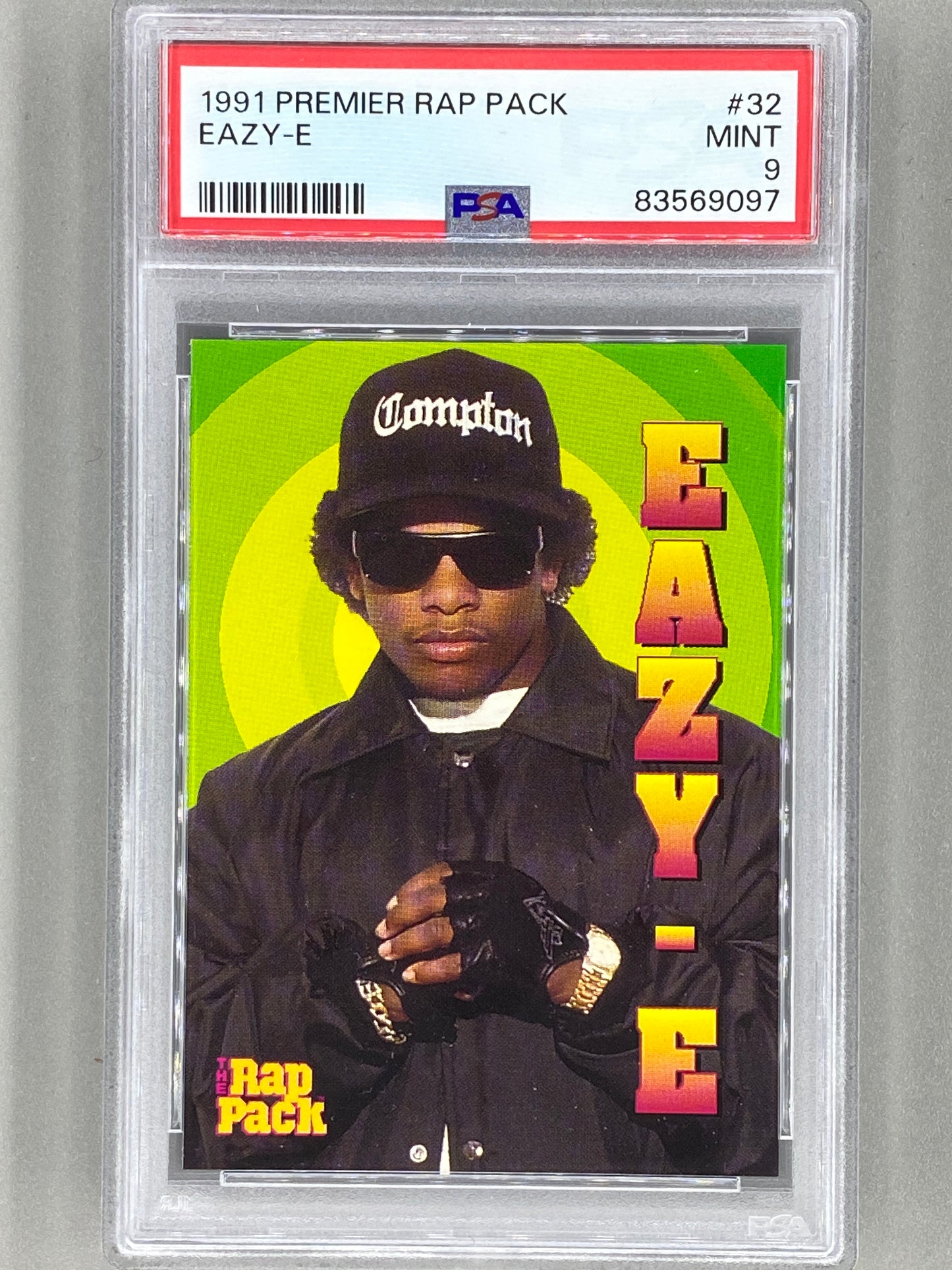 1991 Premier Rap Pack #32 Eazy-E PSA 9 Pop 56 (Music)