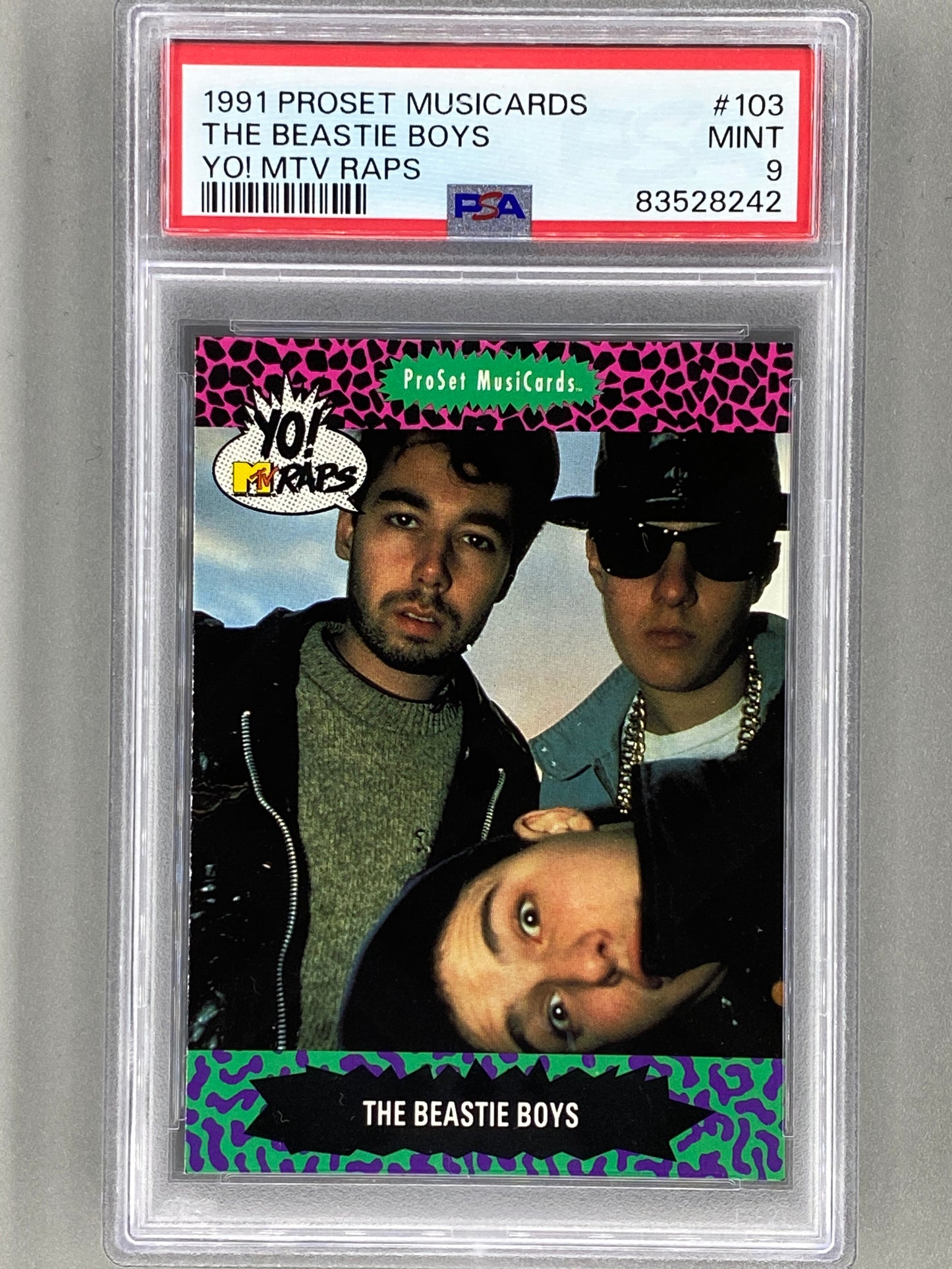 1991 Proset Musicards #103 The Beastie Boys Yo! MTV Raps PSA 9 Pop 40 (Music)