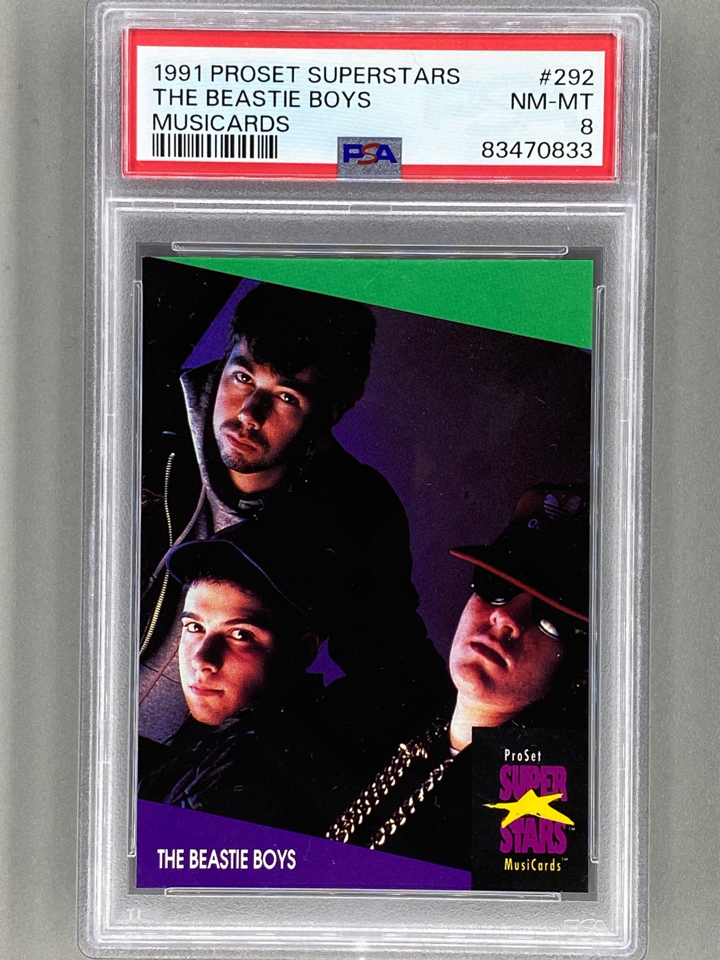 1991 Proset Superstars #292 The Beastie Boys Musicards PSA 8 Pop 15 (Music)