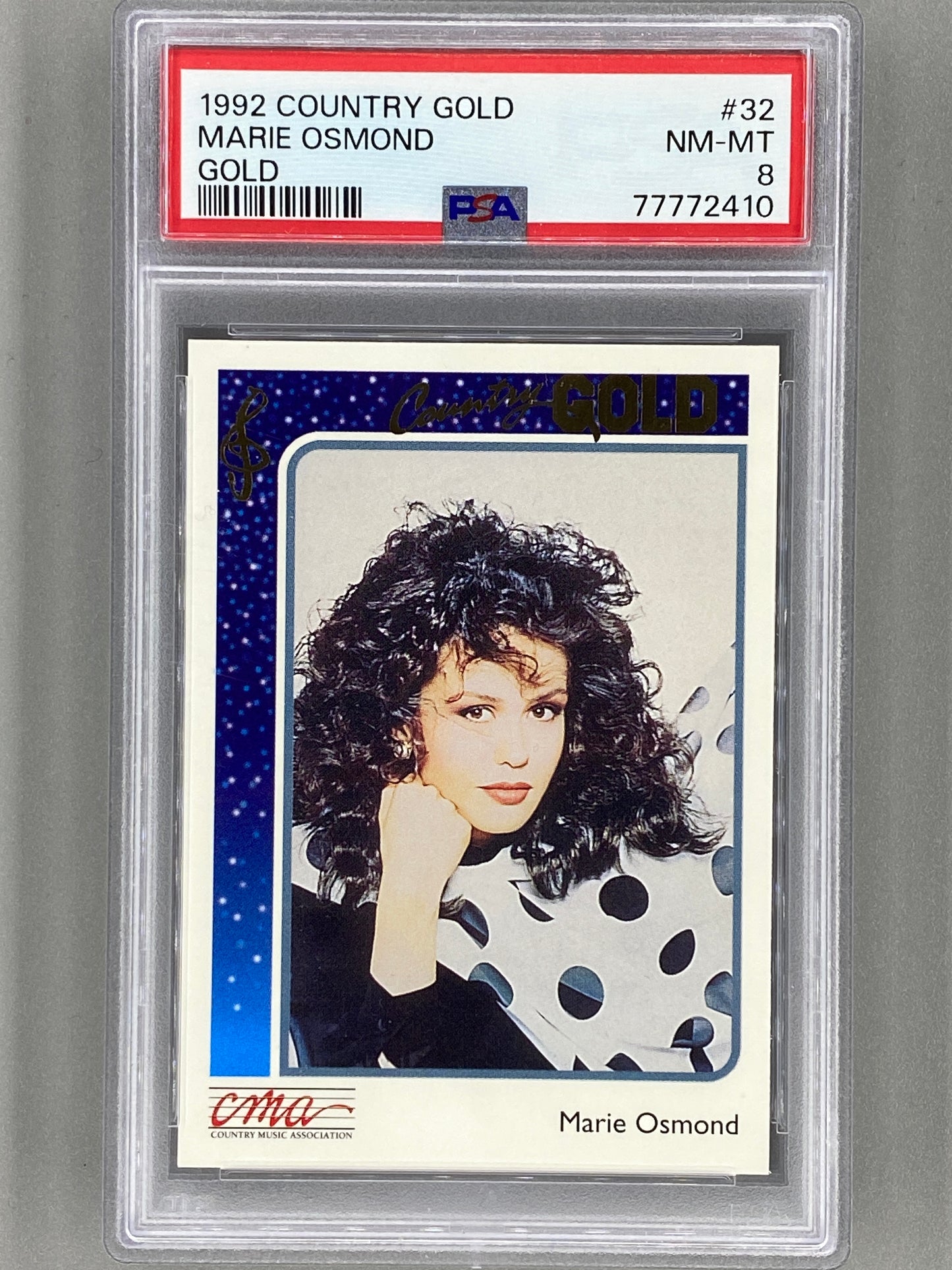 1992 Sterling Country Gold #32 Marie Osmond Gold PSA 8 - Pop 1 - None Higher (Music)