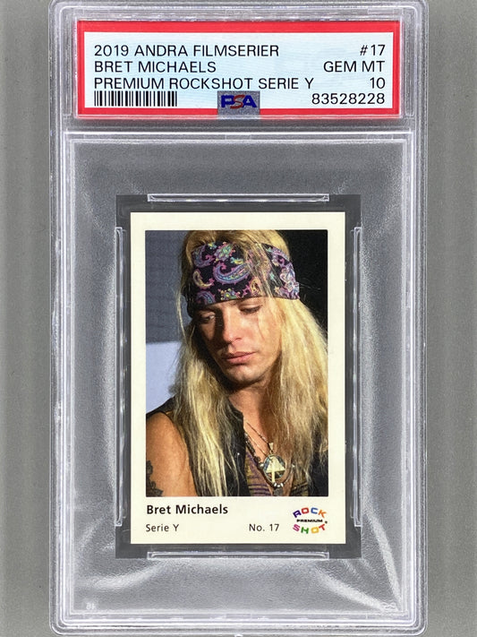 2019 Andra Filmserier #17 Bret Michaels Premium ROCK SHOT Serie Y PSA 10 Pop 2 (Music)