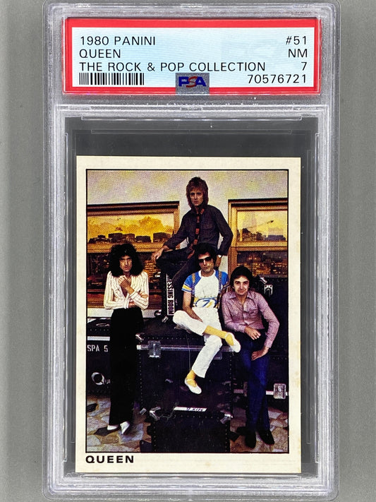 1980 Panini #51 Queen The Rock & Pop Collection PSA 7 Pop 6 (Music)