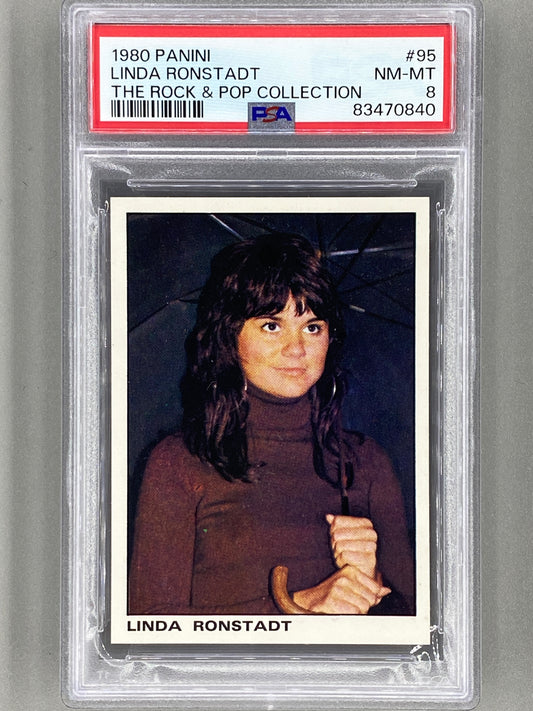 1980 Panini #95 Linda Ronstadt The Rock & Pop Collection PSA 8 Pop 6 (Music)