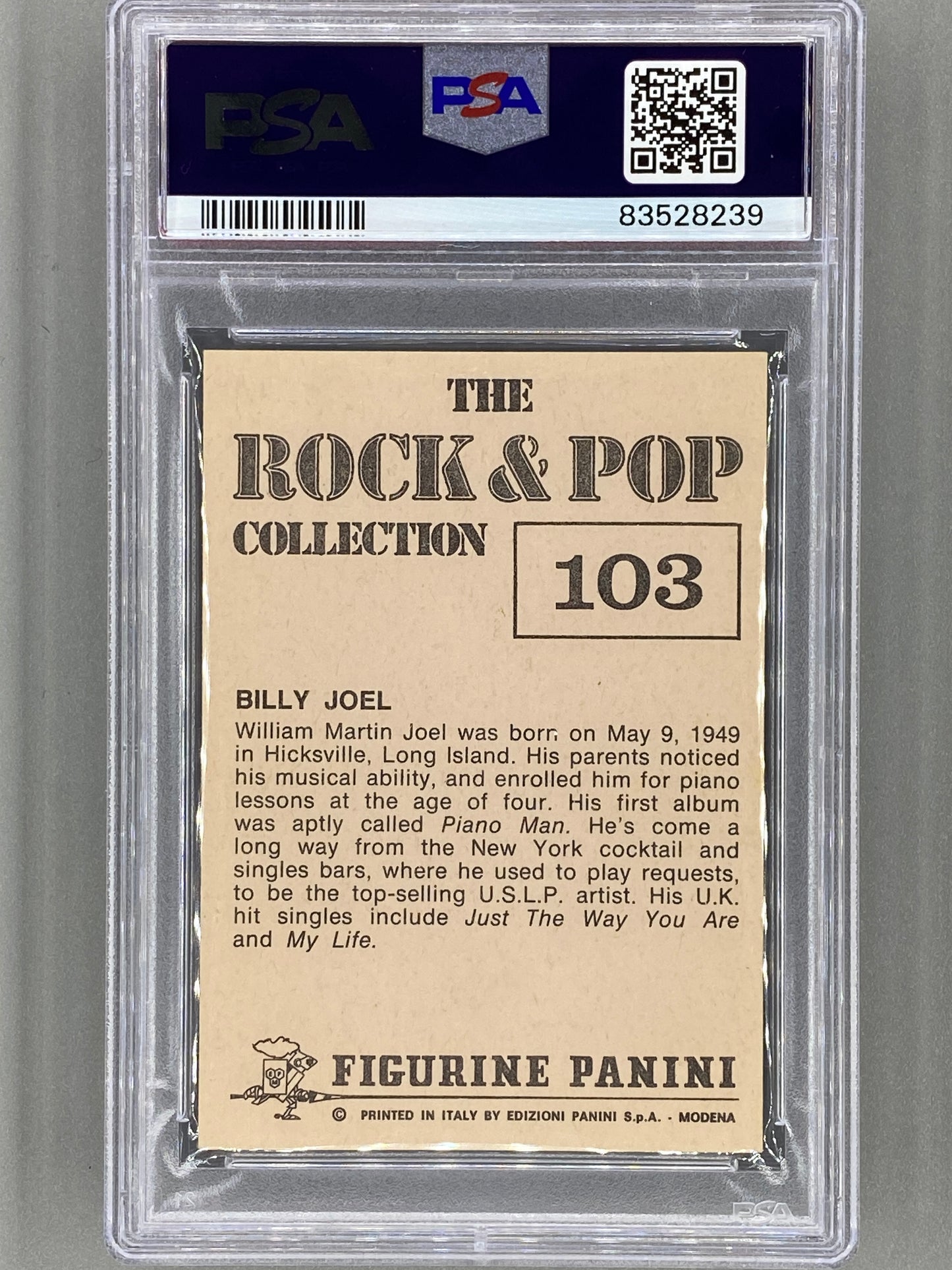 1980 Panini #103 Billy Joel The Rock & Pop Collection PSA 5 Pop 2 - 11 Higher (Music)