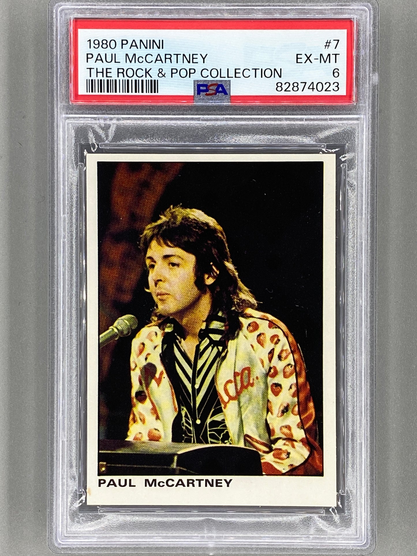 1980 Panini #7 Paul McCartney The Rock & Pop Collection PSA 6 Pop 2 (Music)