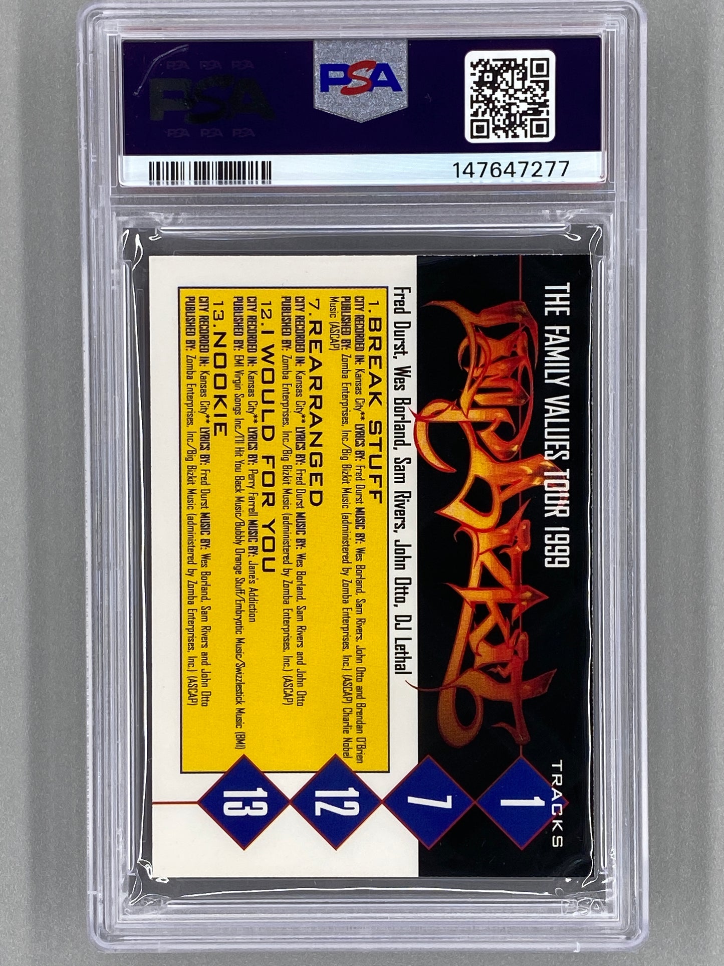 2000 Family Values Tour Limp Bizkit Promo PSA 9 Pop 2 (Music)