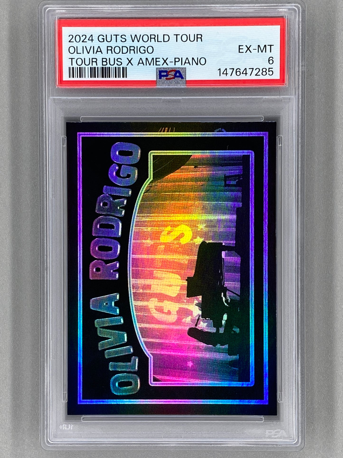 2024 Guts World Tour Olivia Rodrigo Tour Bus X Amex-Piano PSA 6 Pop 2 (Music)