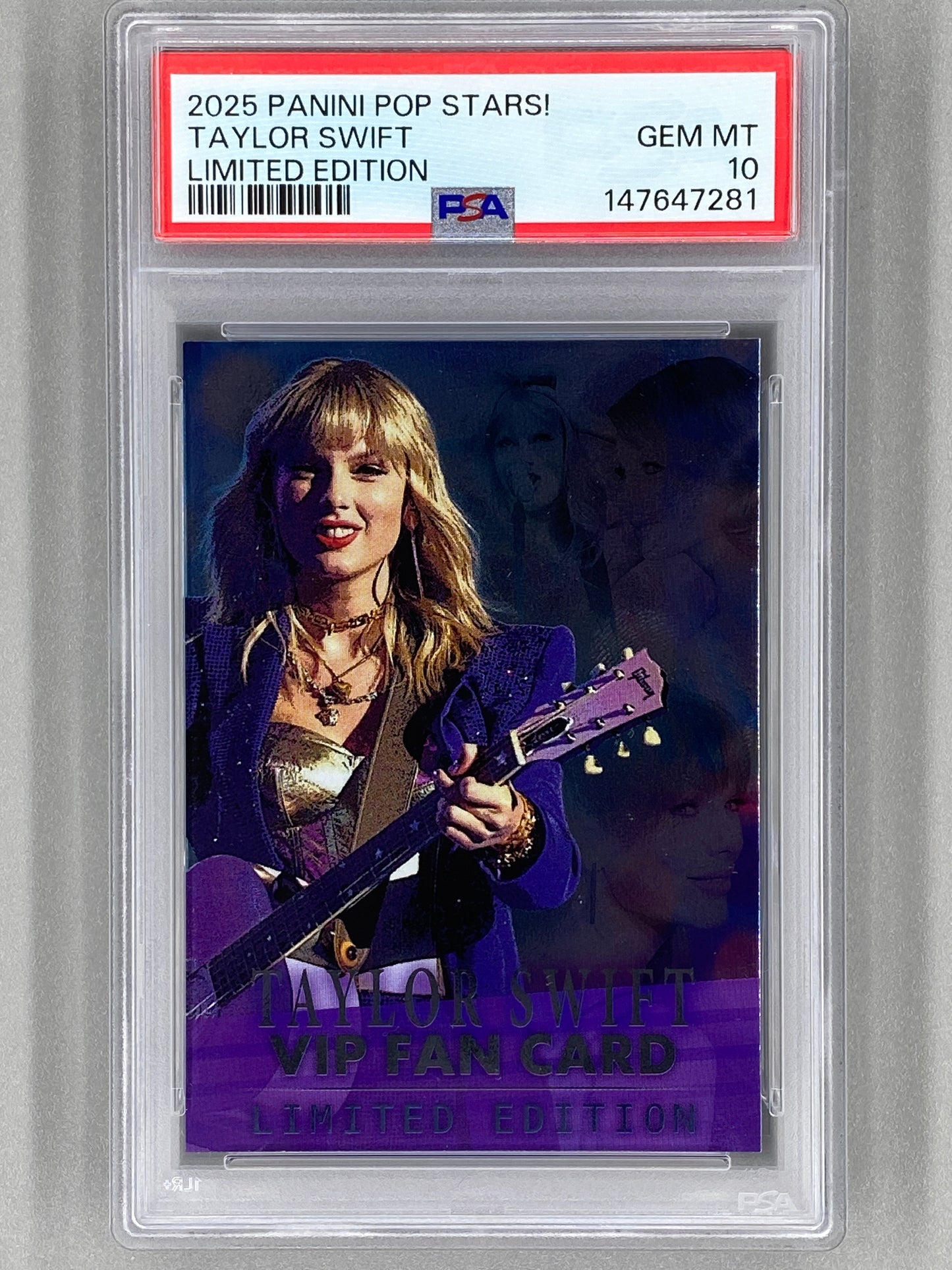 2025 Panini Pop Stars Taylor Swift VIP Limited Edition (UK) PSA 10 Pop 3 (Music)
