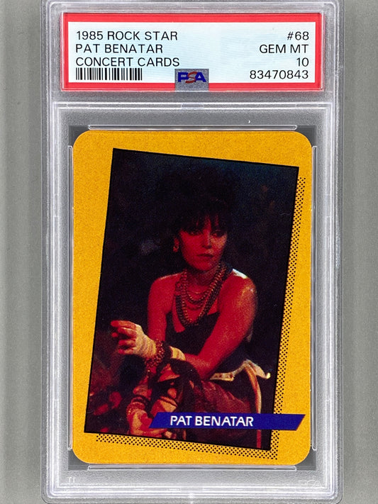 1985 AGI Rock Star #68 Pat Benatar Concert Cards  PSA 10 - Pop 3 (Music)