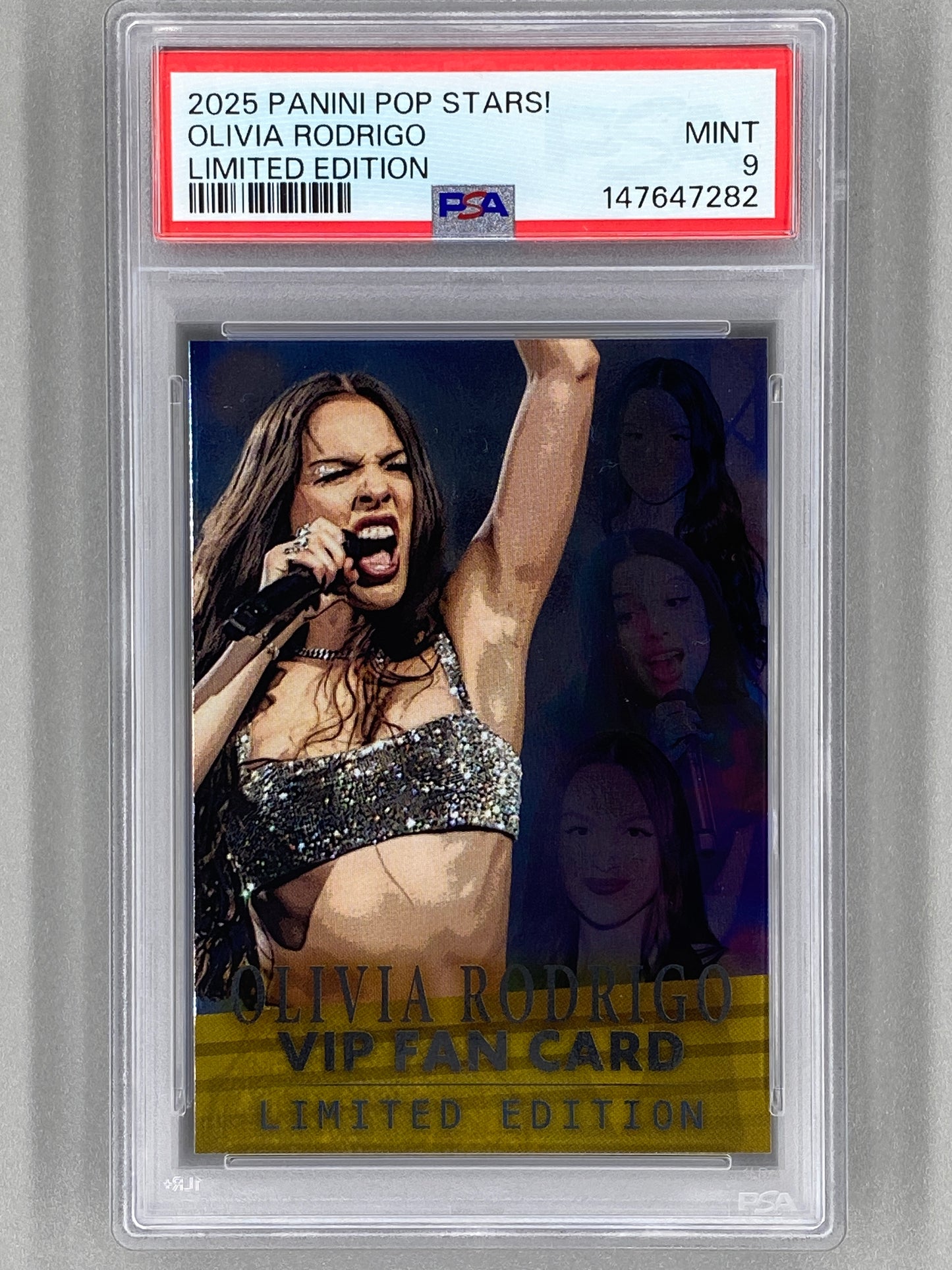 2025 Panini Pop Stars Olivia Rodrigo VIP Limited Edition (UK) PSA 9 Pop 5 (Music)