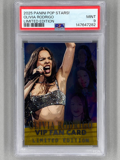 2025 Panini Pop Stars Olivia Rodrigo VIP Limited Edition (UK) PSA 9 Pop 5 (Music)