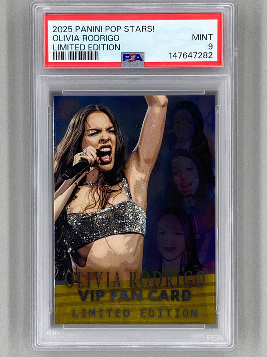2025 Panini Pop Stars Olivia Rodrigo VIP Limited Edition (UK) PSA 9 Pop 5 (Music)