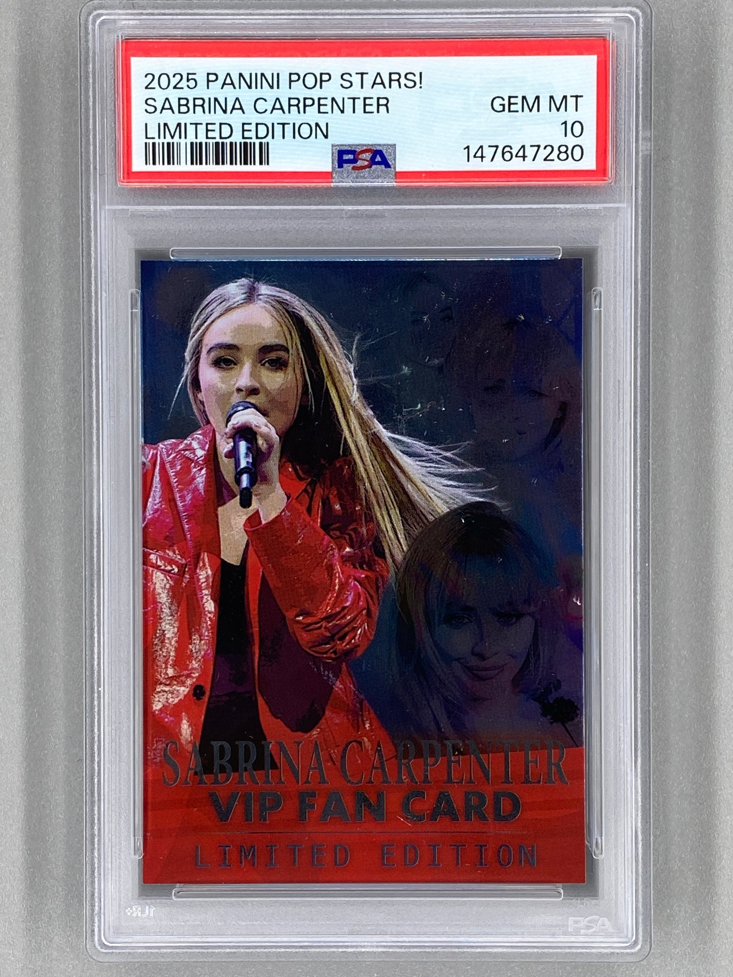 2025 Panini Pop Stars Sabrina Carpenter VIP Limited Edition (UK) PSA 10 Pop 2 (Music)