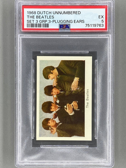 1968 Dutch Unnumbered The Beatles Set 3 Group 3 Plugging Ears PSA 5 Pop 4 (Music)