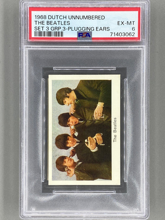 1968 Dutch Unnumbered The Beatles Set 3 Group 3 Plugging Ears PSA 6 Pop 1 (Music)