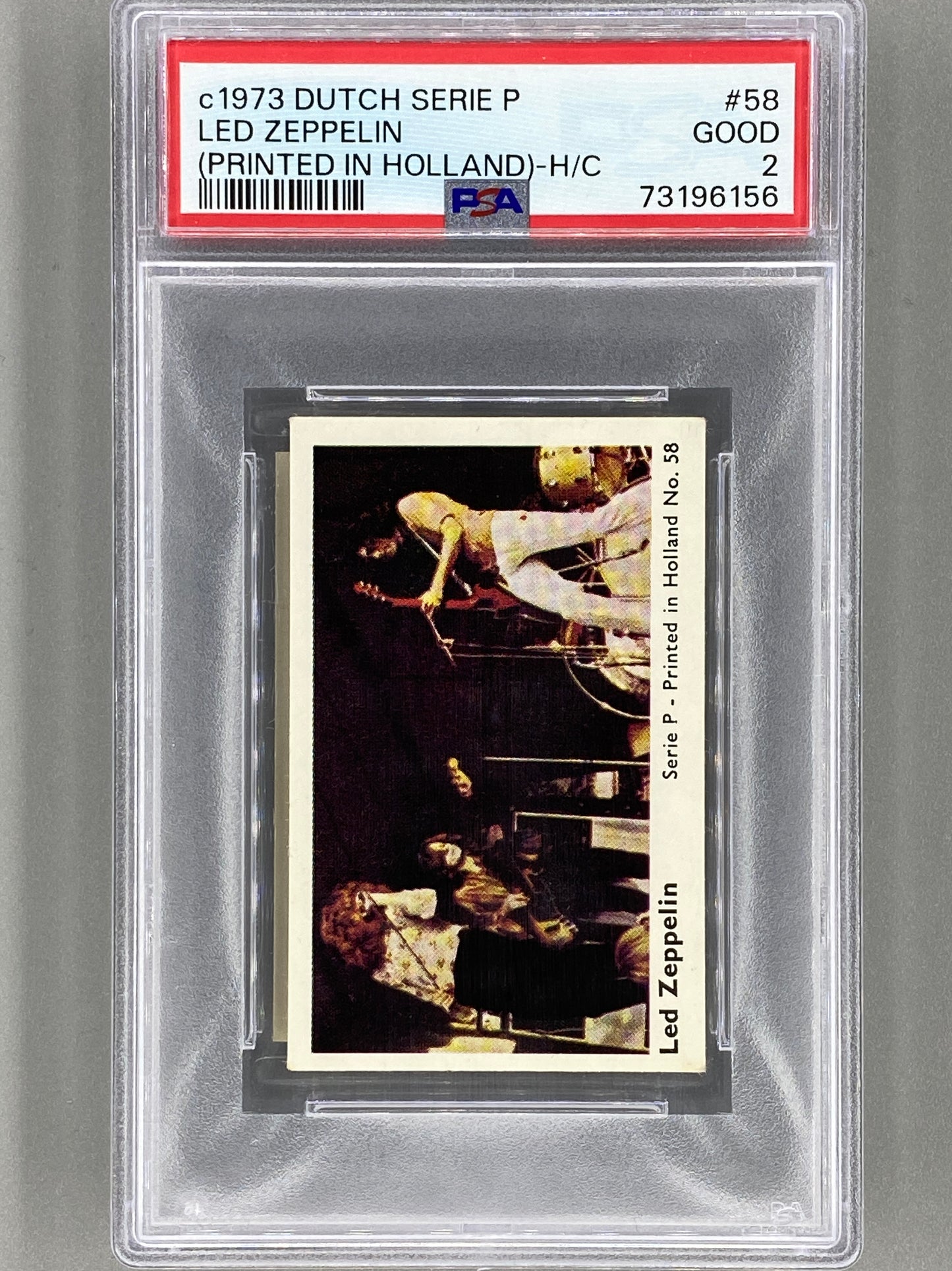 c 1973 Dutch Serie P #58 Led Zeppelin (Printed in Holland) HC PSA 2 Pop 3 (Music)