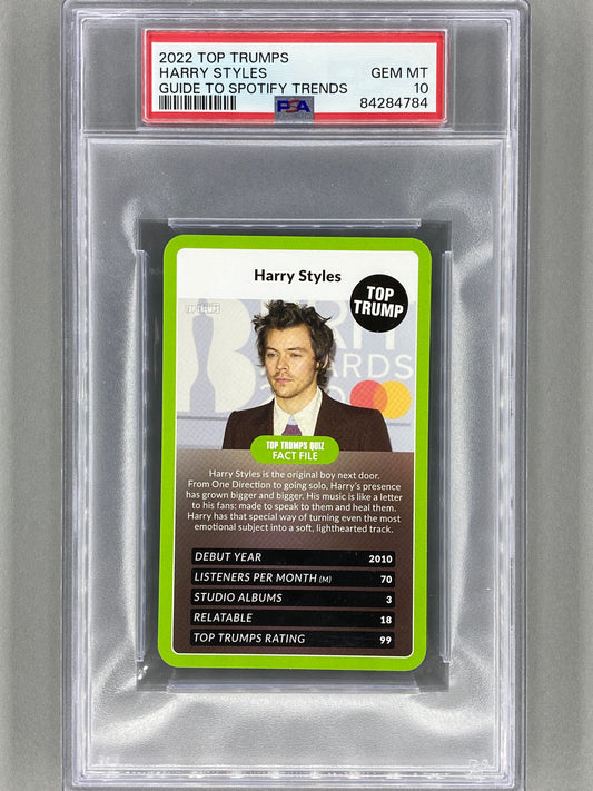 2022 Top Trumps Harry Styles Guide to Spotify Trends PSA 10 - Pop 1 (Music)