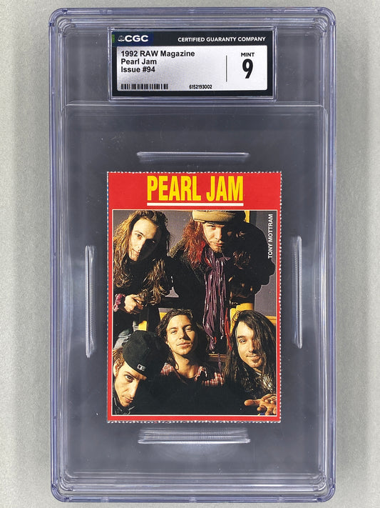 1992 RAW Magazine Pearl Jam (UK) CGC 9 Pop 1 (Music)