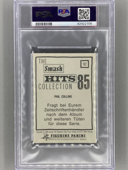 1985 Panini #92 Phil Collins (German) Smash Hits Collection PSA 8 - Pop 1 (Music)