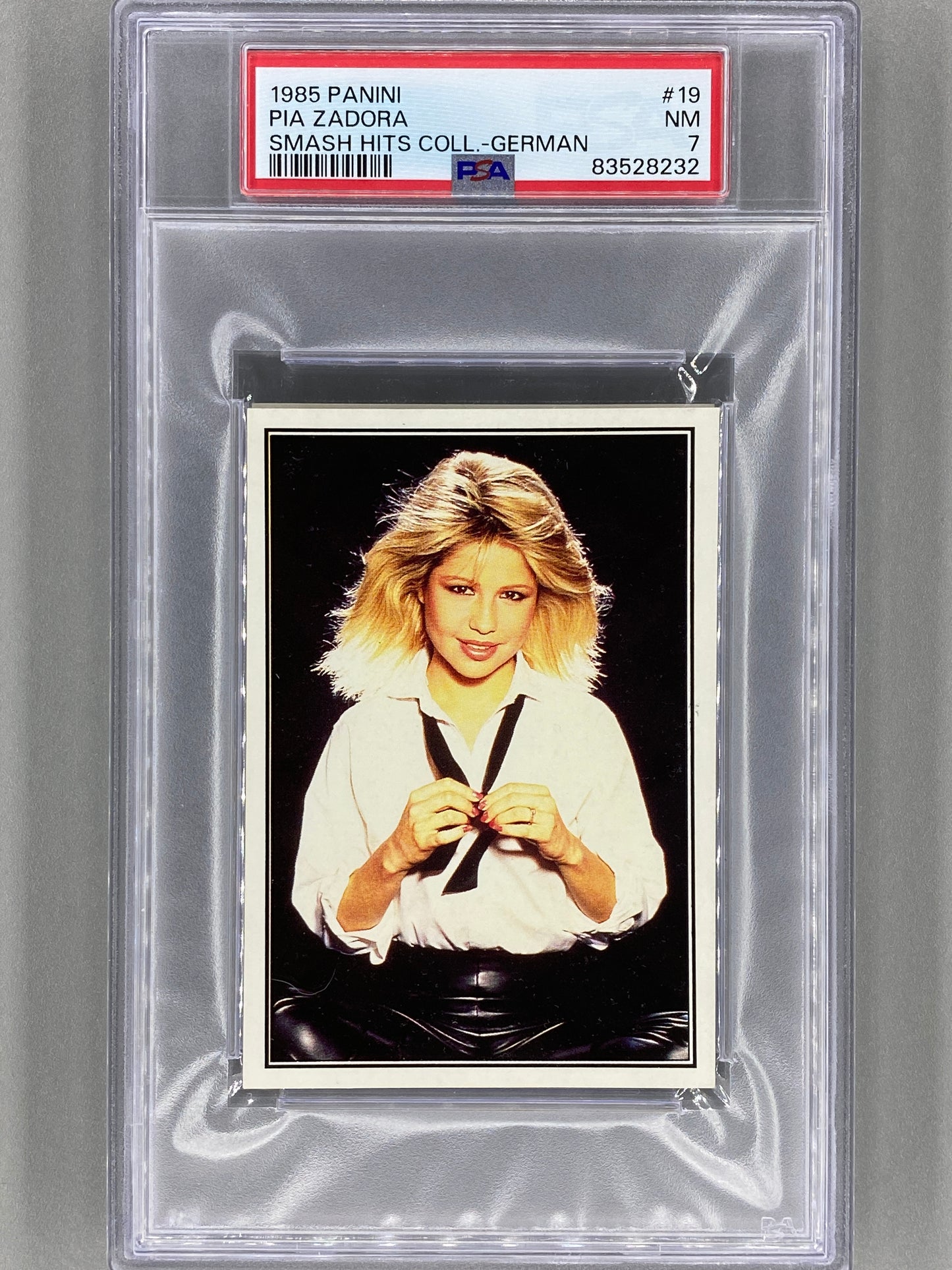 1985 Panini #19 Pia Zadora (German) Smash Hits Collection PSA 7 - Pop 1 (Music)