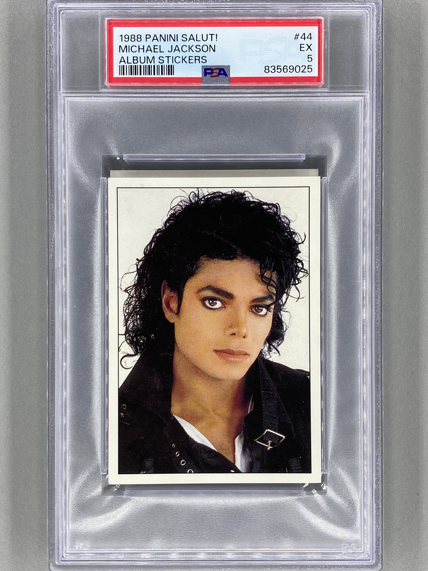 1988 Panini Salut! #44 Michael Jackson Album Stickers PSA 5 Pop 2 (Music)