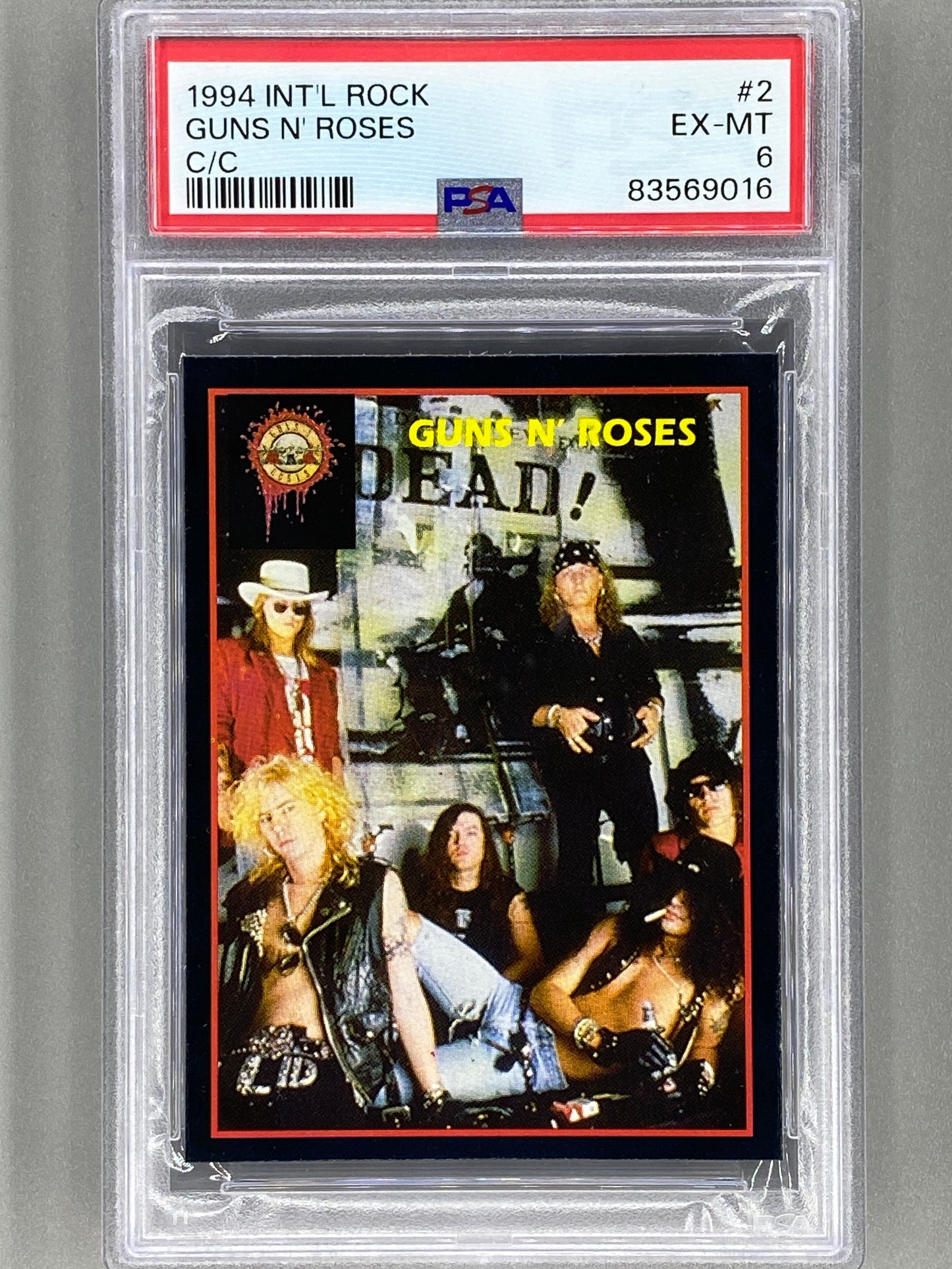 1994 Ultra Figus #2 Guns N Roses Intl Rock Cards Collection PSA 6 Pop 1 (Music)