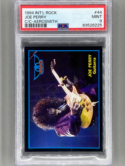 1994 Ultra Figus #44 Joe Perry Intl Rock Cards Aerosmith PSA 9 Pop 1 (Music)