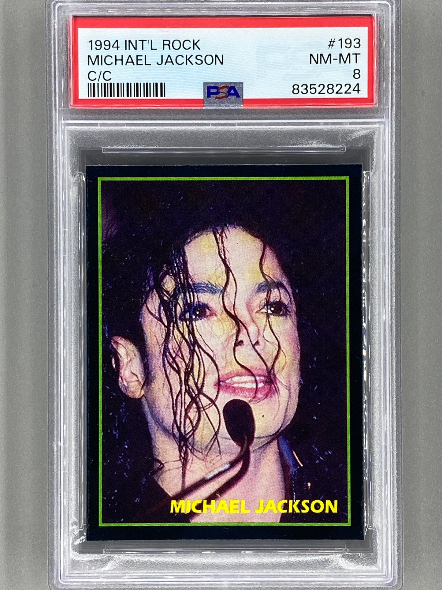 1994 Ultra Figus #193 Michael Jackson Intl Rock Cards PSA 8 Pop 1 (Music)